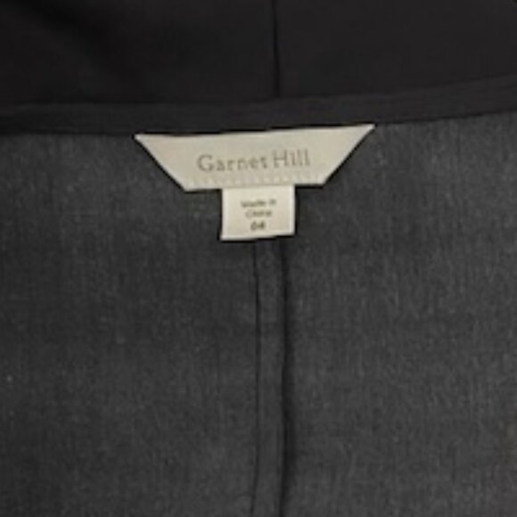 Garnet Hill Oversized Size 4 Black Floral Capped Sleeve Back Tie Silk Dress - Picture 5 of 7